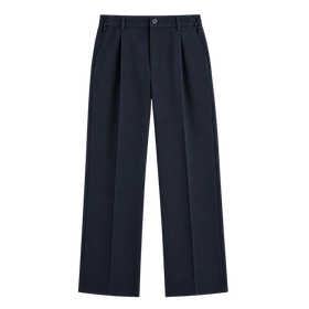 Rue Avel Heavy Relaxed Suit Pants — Navy, front