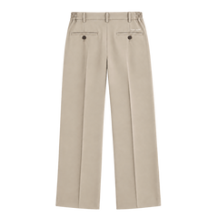Rue Avel Heavy Relaxed Suit Pants — Beige, back