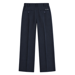 Rue Avel Heavy Relaxed Suit Pants — Navy, back